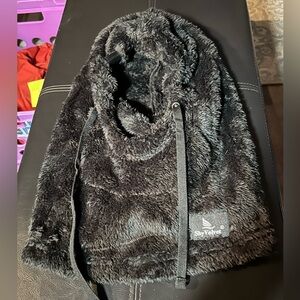 Sky Velvet Thermal Plush Fur Scarf Face Mask Neck Warmer Winter Snood Hood Hat